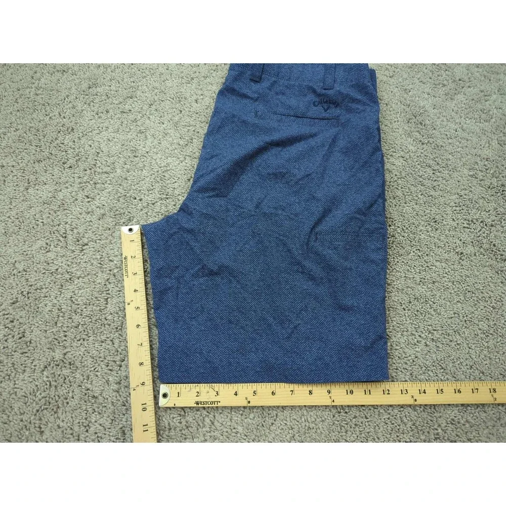 Callaway‎ Chino Shorts Mens 40 Blue Pockets Logo Athletic Golf Casual
